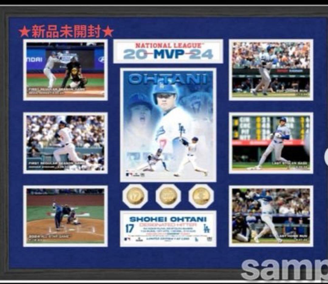 新品 大谷翔平2024 NL MVP 受賞記念プレミアムメガフォトミント24kt