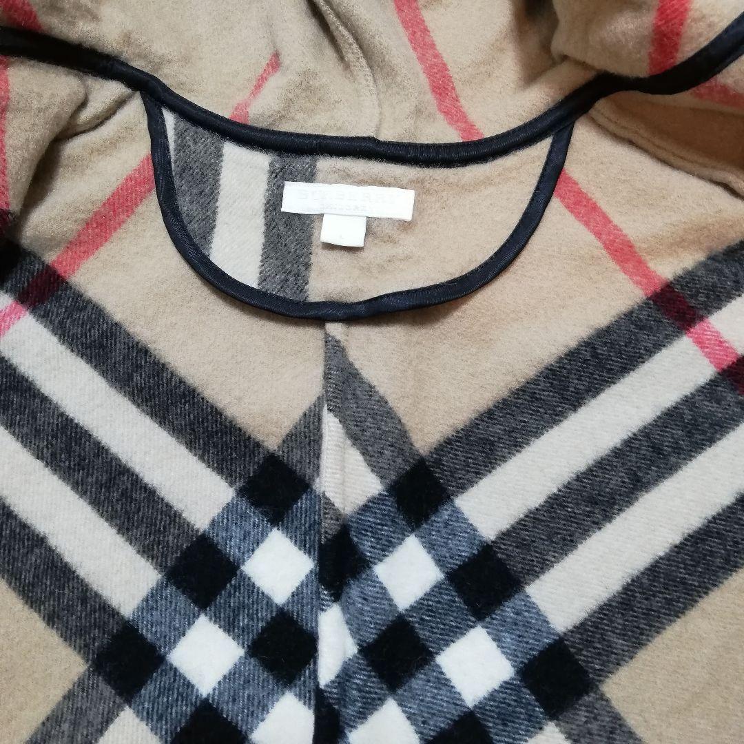 BURBERRY CHILDREN ノバチェック ポンチョ ケープ カシミア混