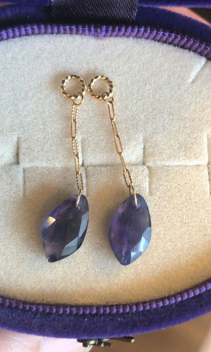 agete 2019限定 アメジスト カイヤナイト ピアス&チャームセット