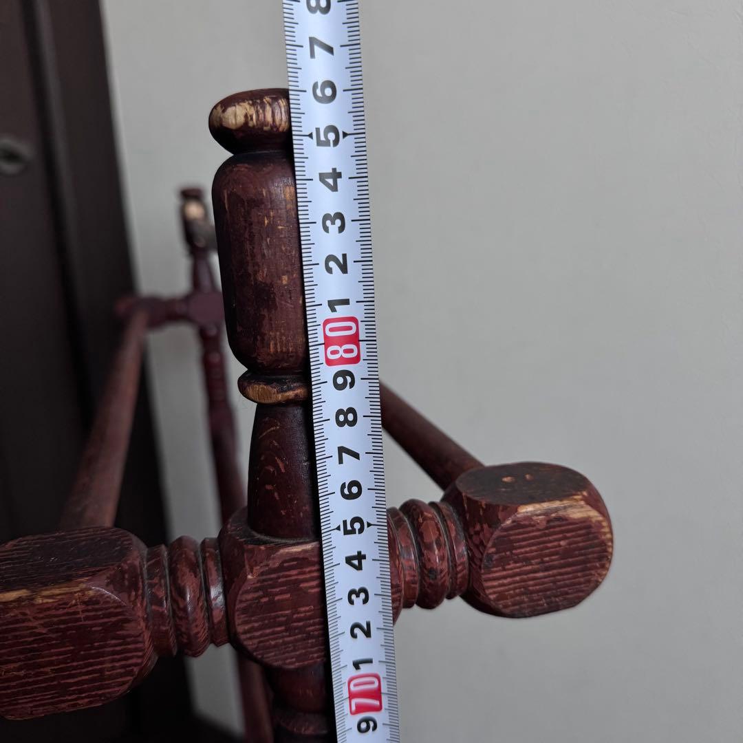 アンティーク 木製 タオルハンガー リネンラック ヴィンテージ 古家具