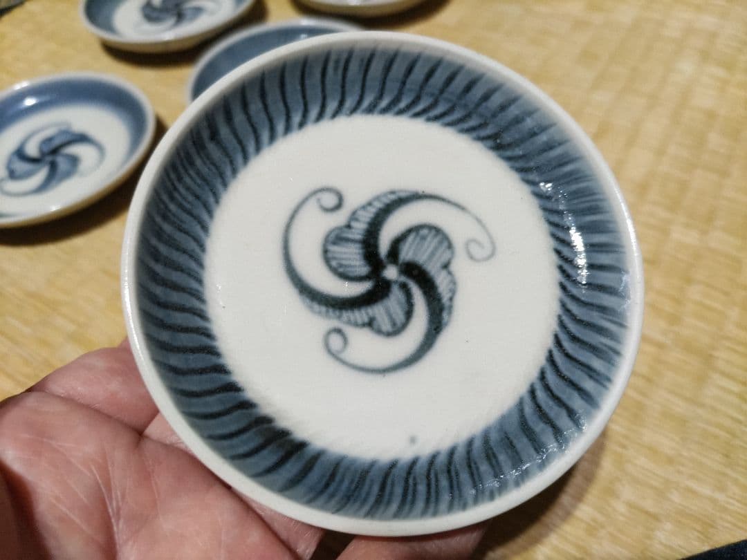 瀬戸太白手　or　瀬戸染付磁器　小皿（５枚セット）美品！