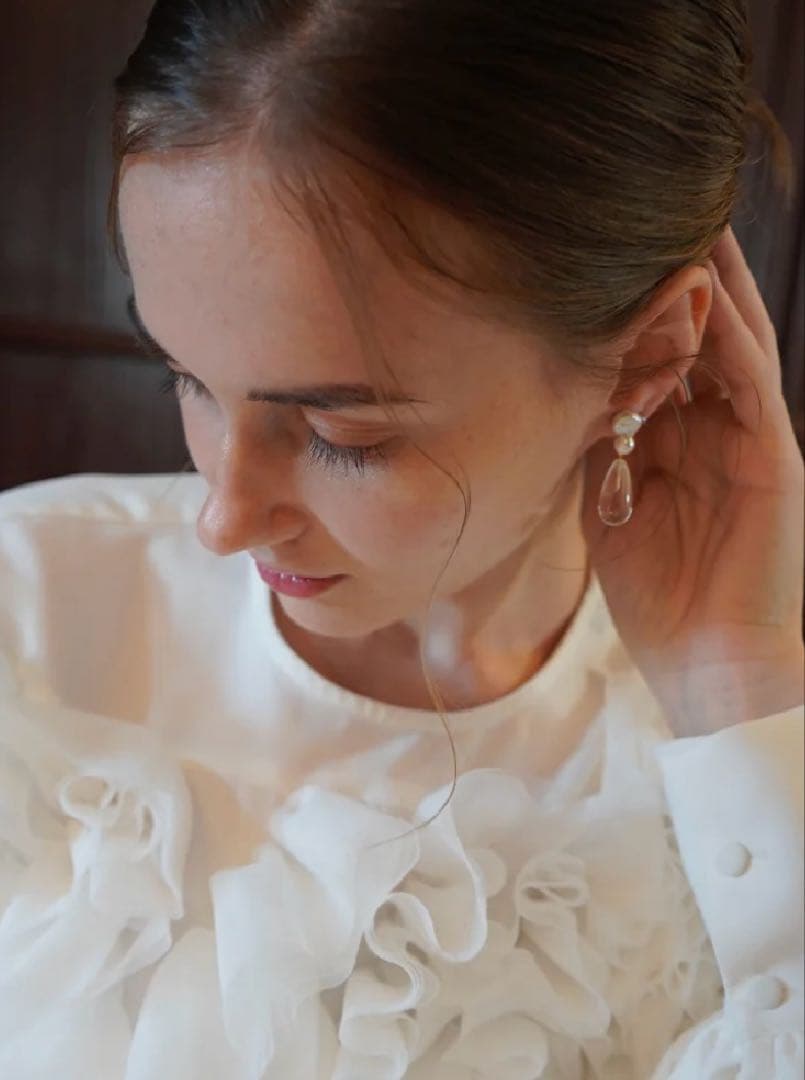 一度のみ着用　美品　A.B. ELLIE glass x pearl drop