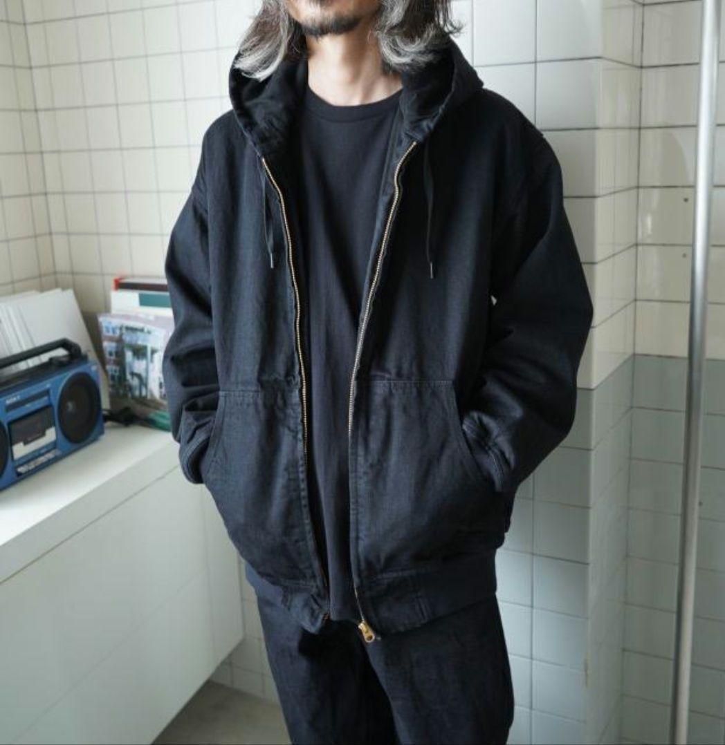 【希少サイズ・未使用】COMOLI ブラックデニムジップパーカ 25AWサイズ1