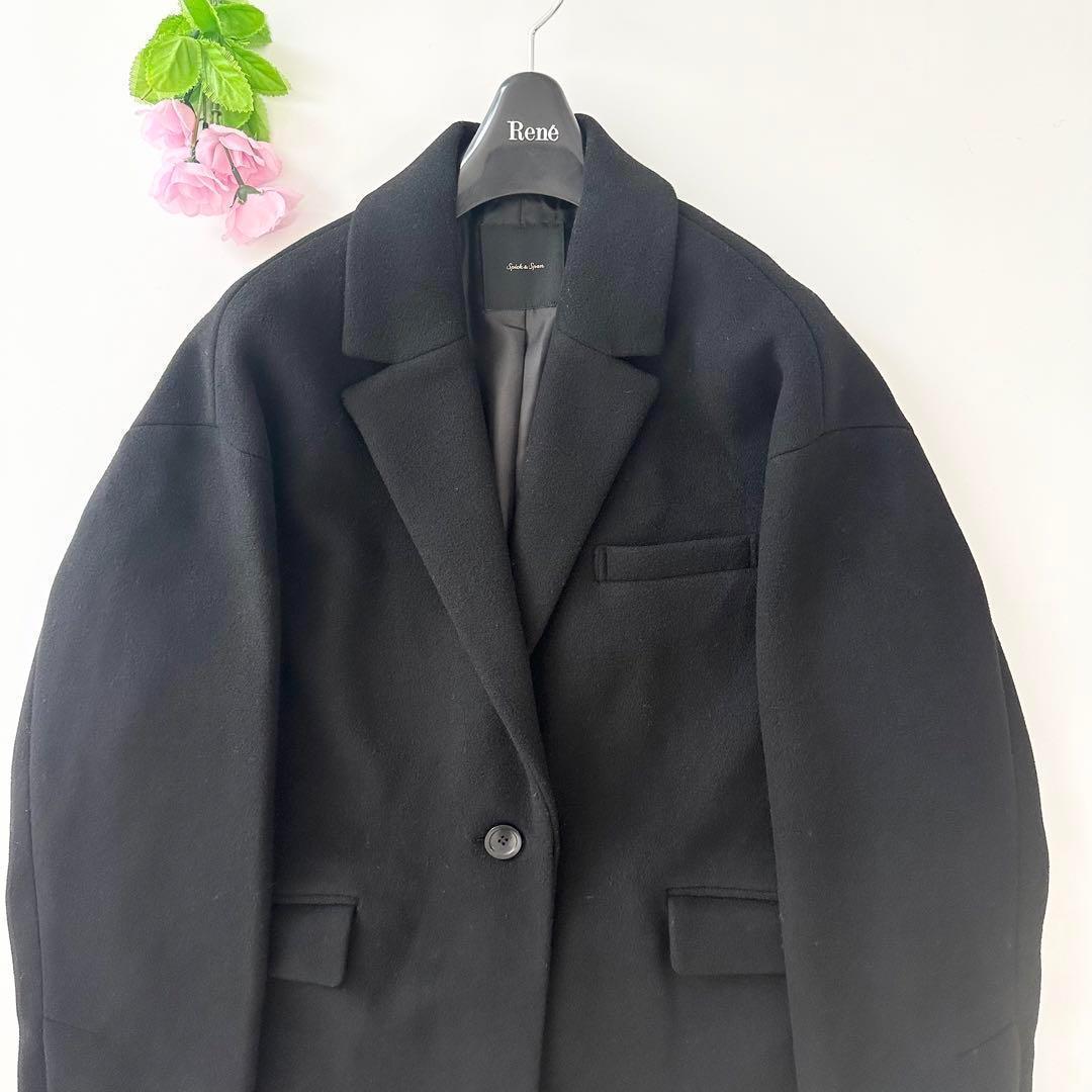 Spick & Span W/Nyモッサジャケットライクコート 38 Spick & Span W/Ny