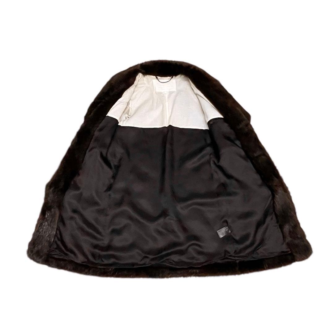 《未使用級》 マルタンマルジェラ ビーバーフェイクファーコート ブラウン