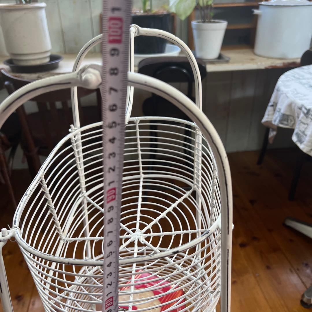 アイアン 3段かごラック アンティーク仕上げ キッチン収納