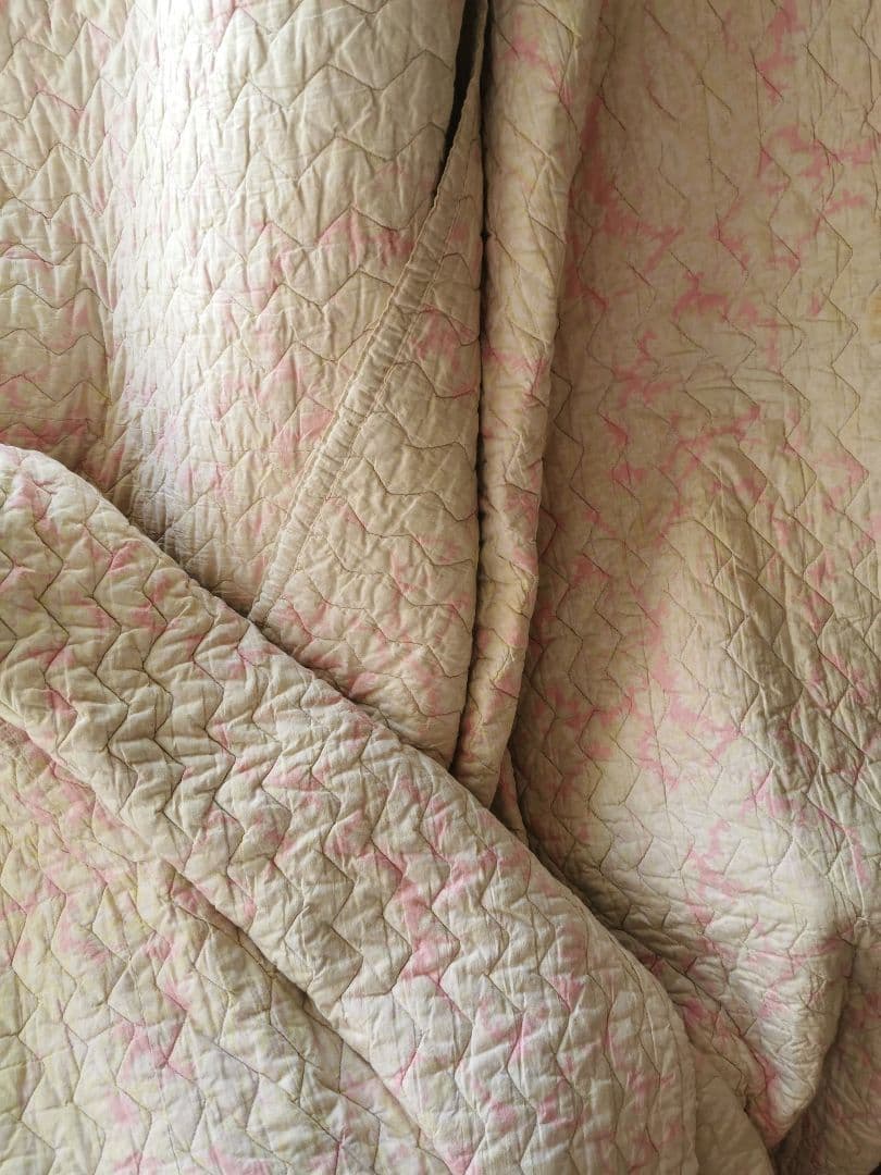 アンティーク ダーラムキルト 超大判リバーシブル シャビーシック