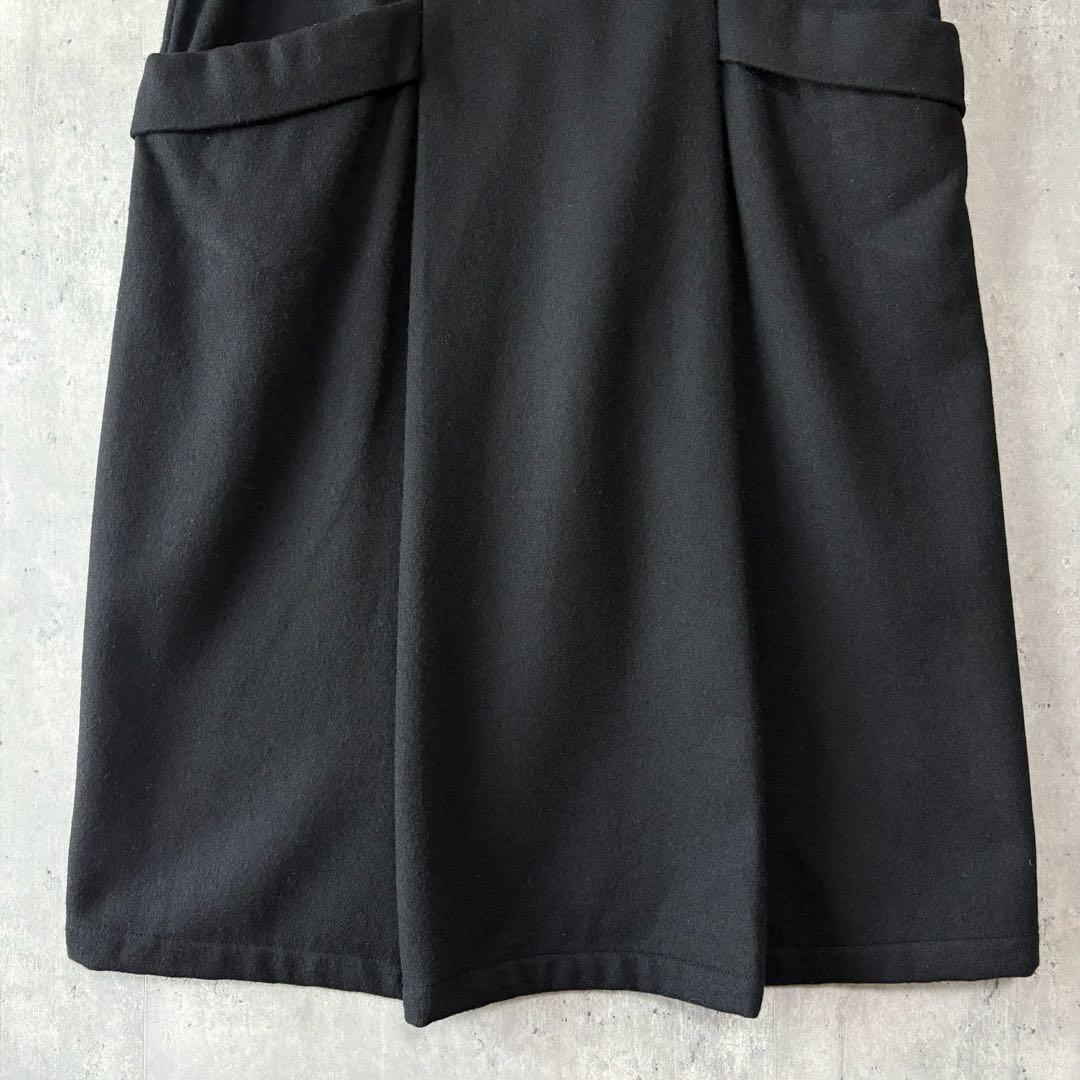 ワイズ Y's ウールナイロンフレアスカート 黒 ベルトデザイン　状態◎