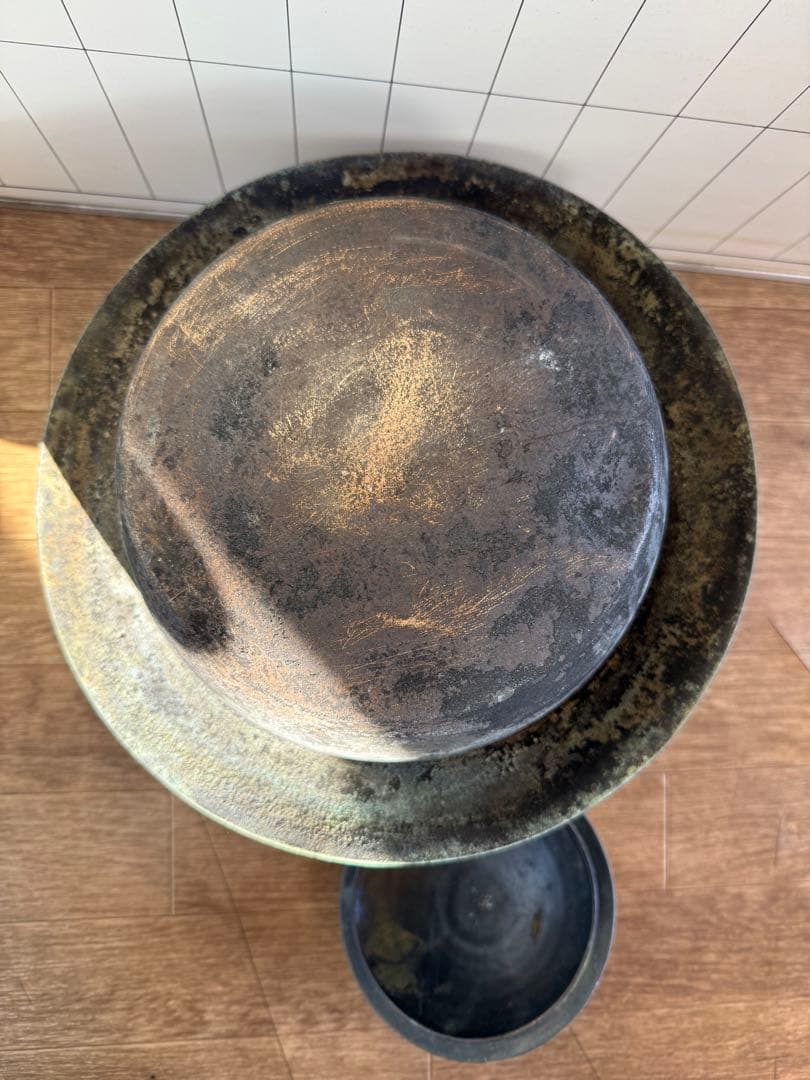 昭和レトロ 茶釜 特大銅釜 鉄製五徳 茶道 古道具 - YILANC-ART.COM