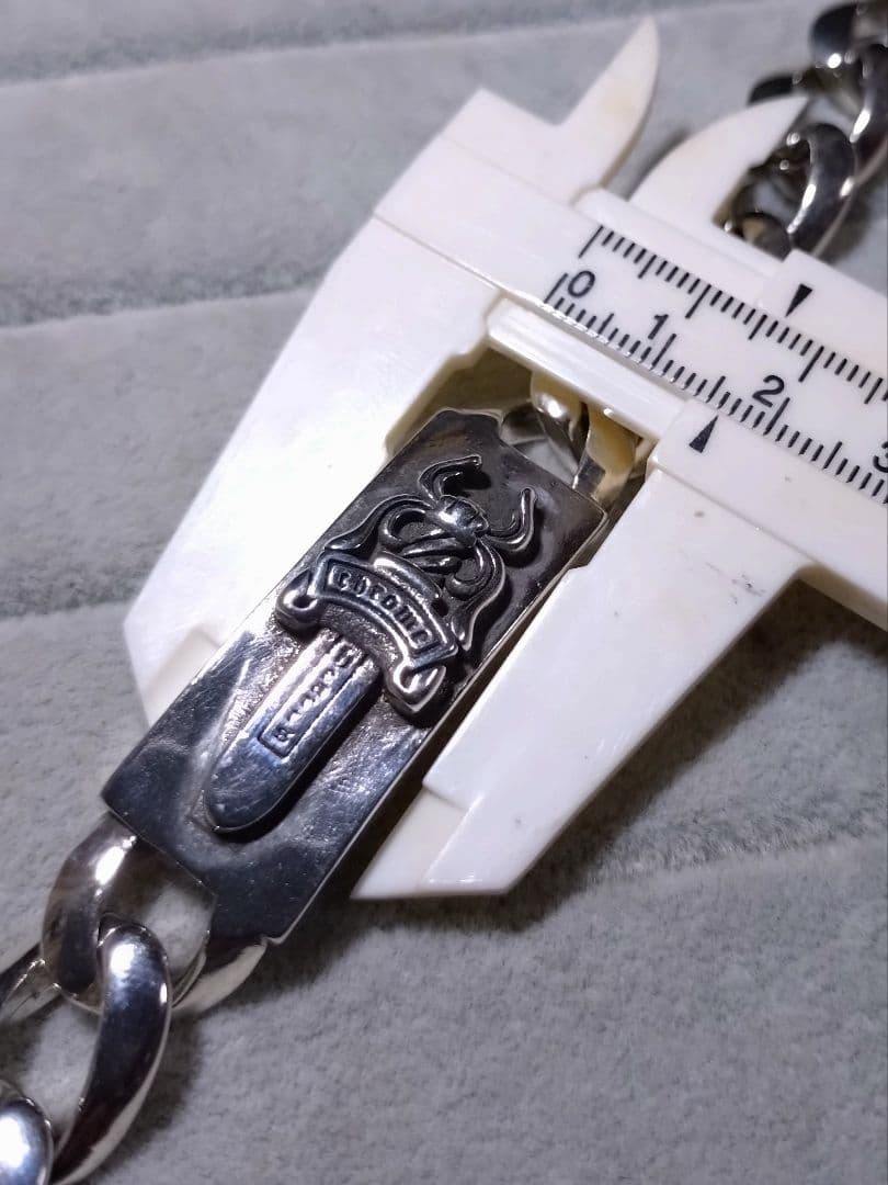 silver 925 メンズ ダガーブレスレット 剣 重厚 22cm 刻印有り