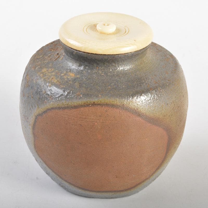 茶道具 備前焼 正告作 茶入 仕覆付 共箱 V R6742