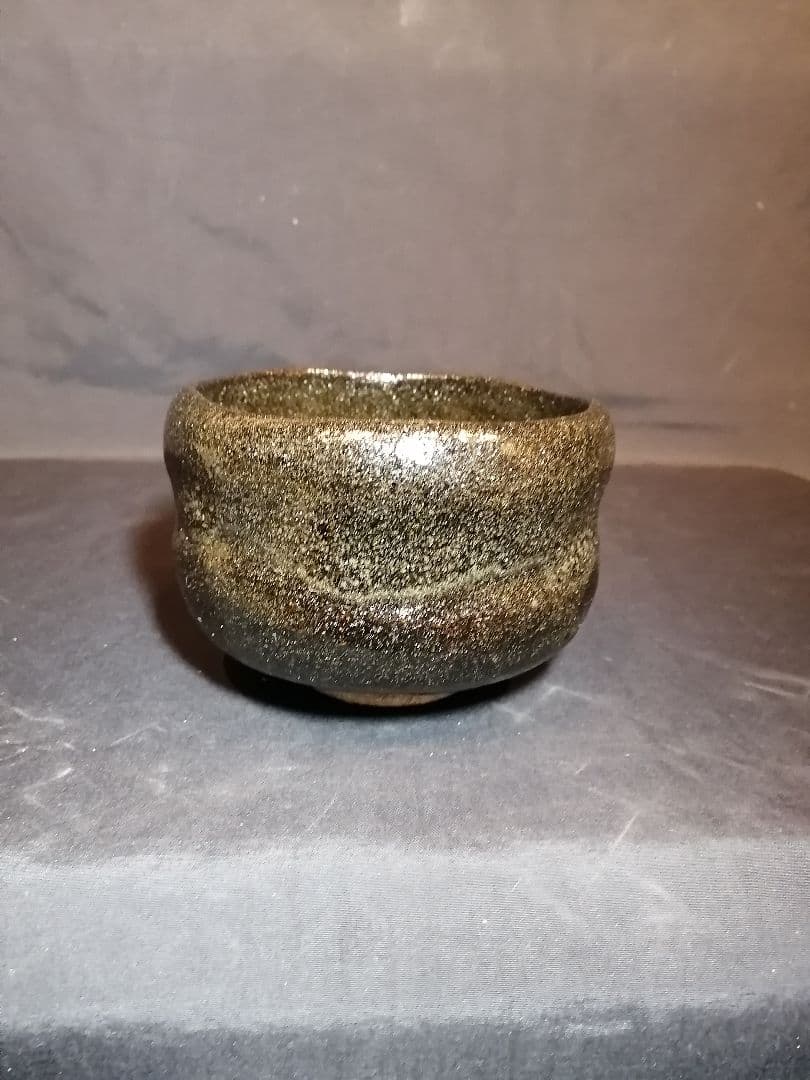 【茶道具】黒楽茶碗　桂窯　伊藤桂楽作　美品　茶碗A297