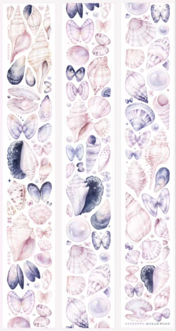 巻売 691☆ 海外 マスキングテープ マステ PET 装飾 貝 海 贝壳光