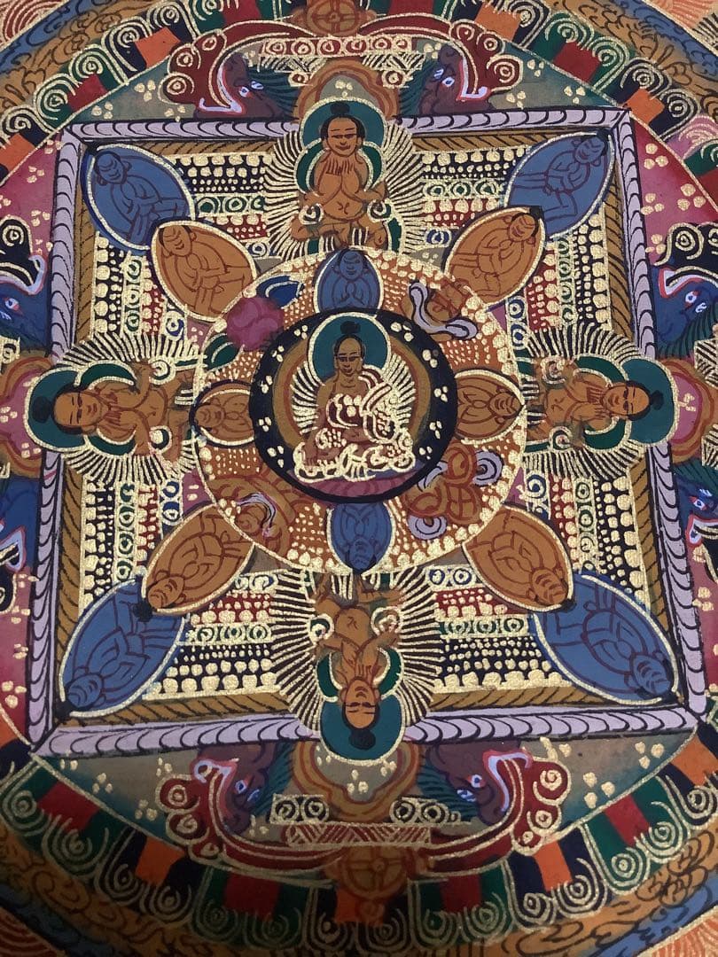 《 チベット密教　新品　1点物 》 手描き　曼荼羅　仏陀　釈迦　仏画　仏教　f1