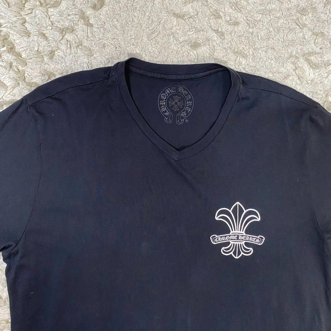 クロムハーツ BSフレア Vネック 半袖Tシャツ カットソー ブラック L
