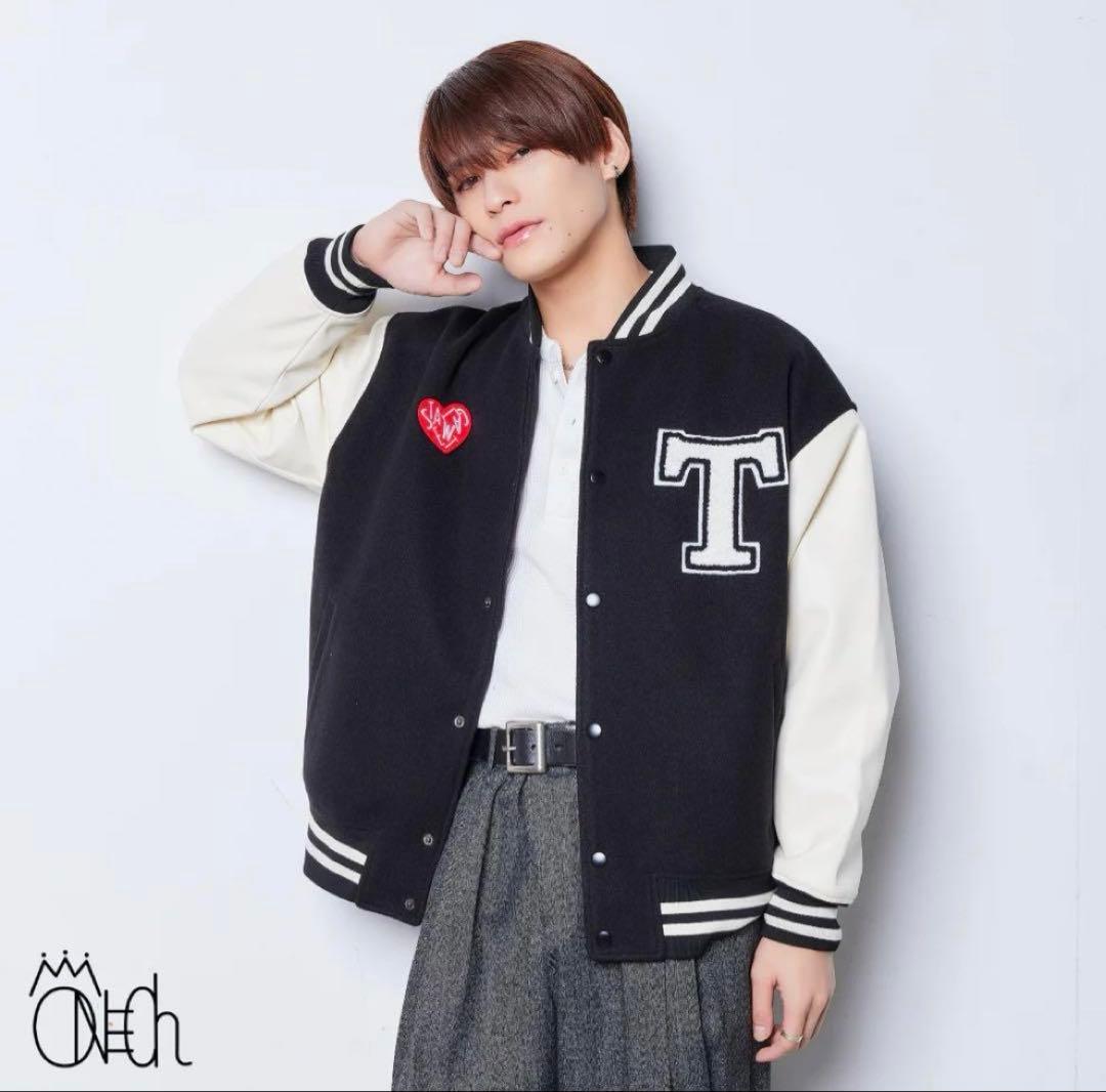 ワンエン 哲汰 TETTA スタジャン ワッペン付き ワンちゃん ジャケット