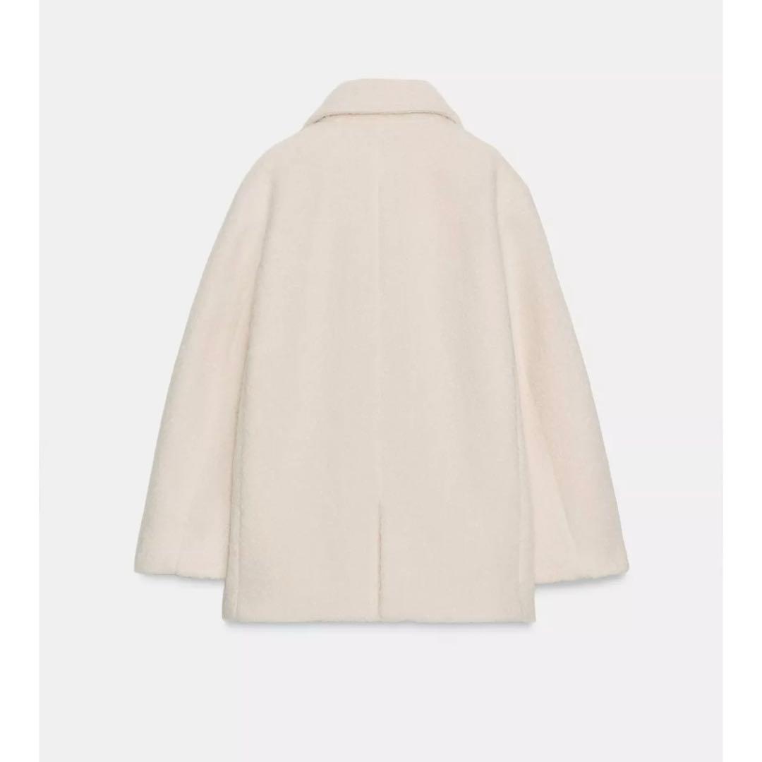 ZARA ブークレダブルブレストミディ丈コート - メルカリ