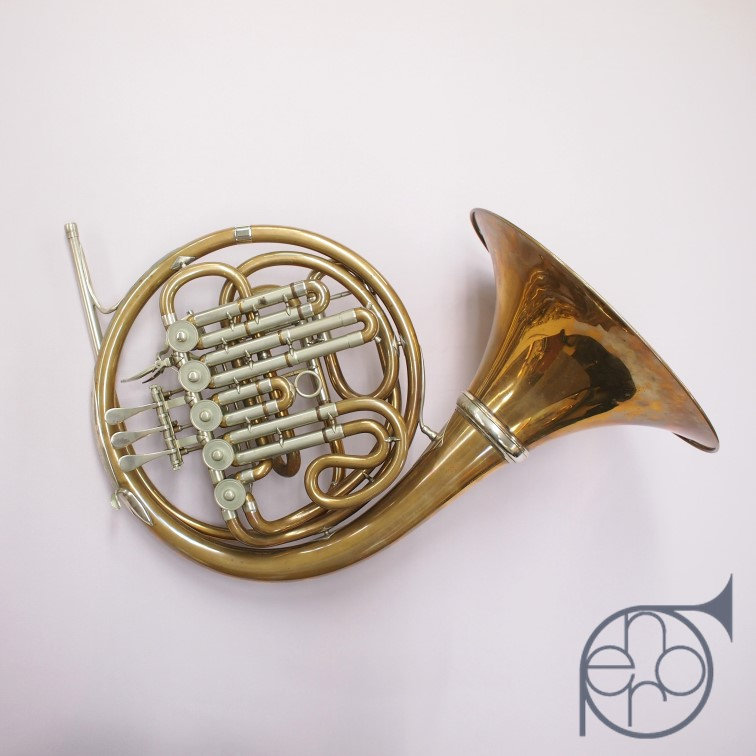 ハンスホイヤー B♭シングルホルン5ロータリー Fナチュラル管付き