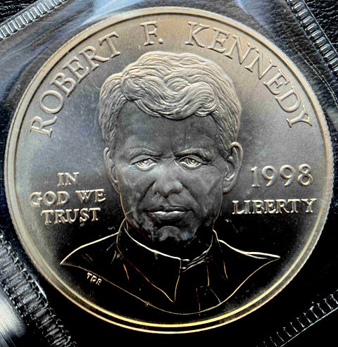 1998年 ロバート・F・ケネディ 記念銀貨 – アメリカ造幣局発行