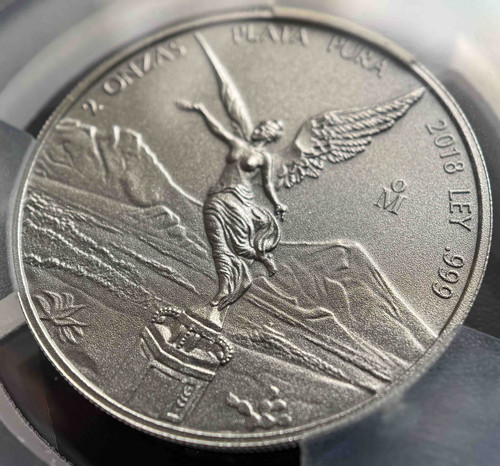 世界最高評価】2018年 メキシコ リベルタード 銀貨 2オンス