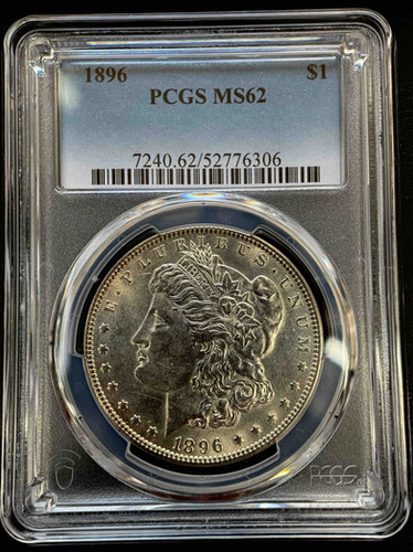 アメリカ モルガンダラー銀貨1896 MS-62 PCGS | GoldSilverJapan
