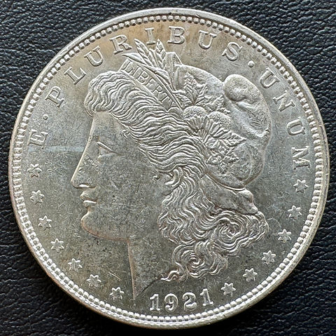 1921年アメリカ モルガンドル銀貨cleaned | GoldSilverJapan