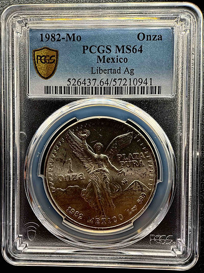 1982年 メキシコ リベルタード銀貨 PCGS MS64 | GoldSilverJapan