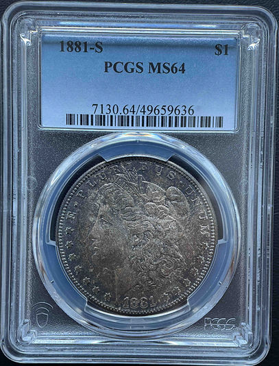 1881年 サンフランシスコ造幣局発行 モルガン・シルバーダラー（PCGS