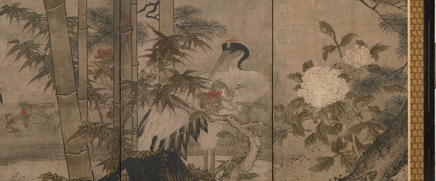 中国古美術・旧藏 明代風・吕紀款・花鳥図・四尺中堂掛軸・手描き