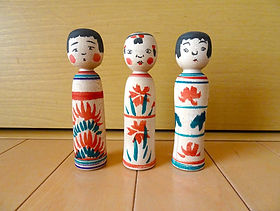 今 晃 3寸こけし 4本セット 伝統こけし 今 晃 3寸こけし 4本セット