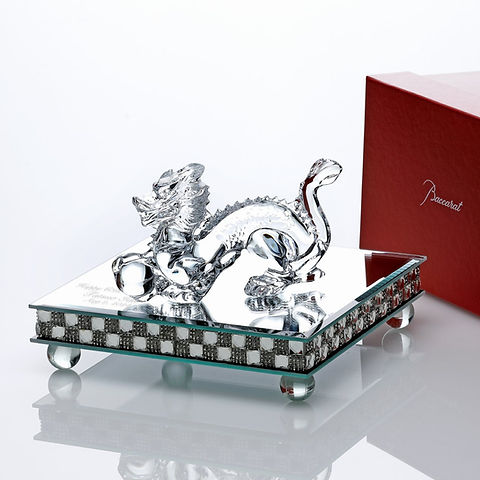 Baccarat バカラ 虎 寅 クリア×ゴールド 干支 オブジェ クリスタル