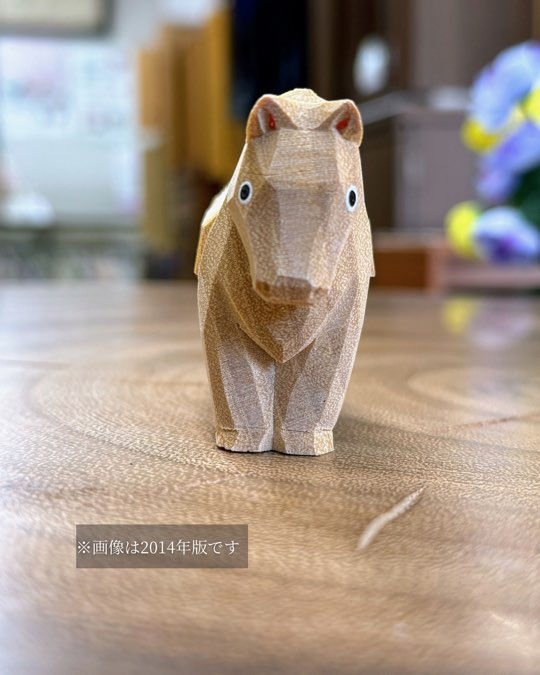 先行予約】松本明慶工房 楠一刀彫り 干支置物「午（うま）」小｜おぶつ