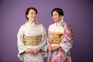 藤娘きぬたや総絞り振袖 落款入り(証明有り) 7点フルセット