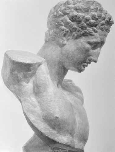 ヘルメス 石膏像 胸像