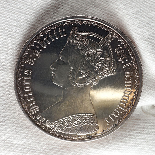イギリス ゴチックフローリン銀貨（ヴィクトリア女王）1879年