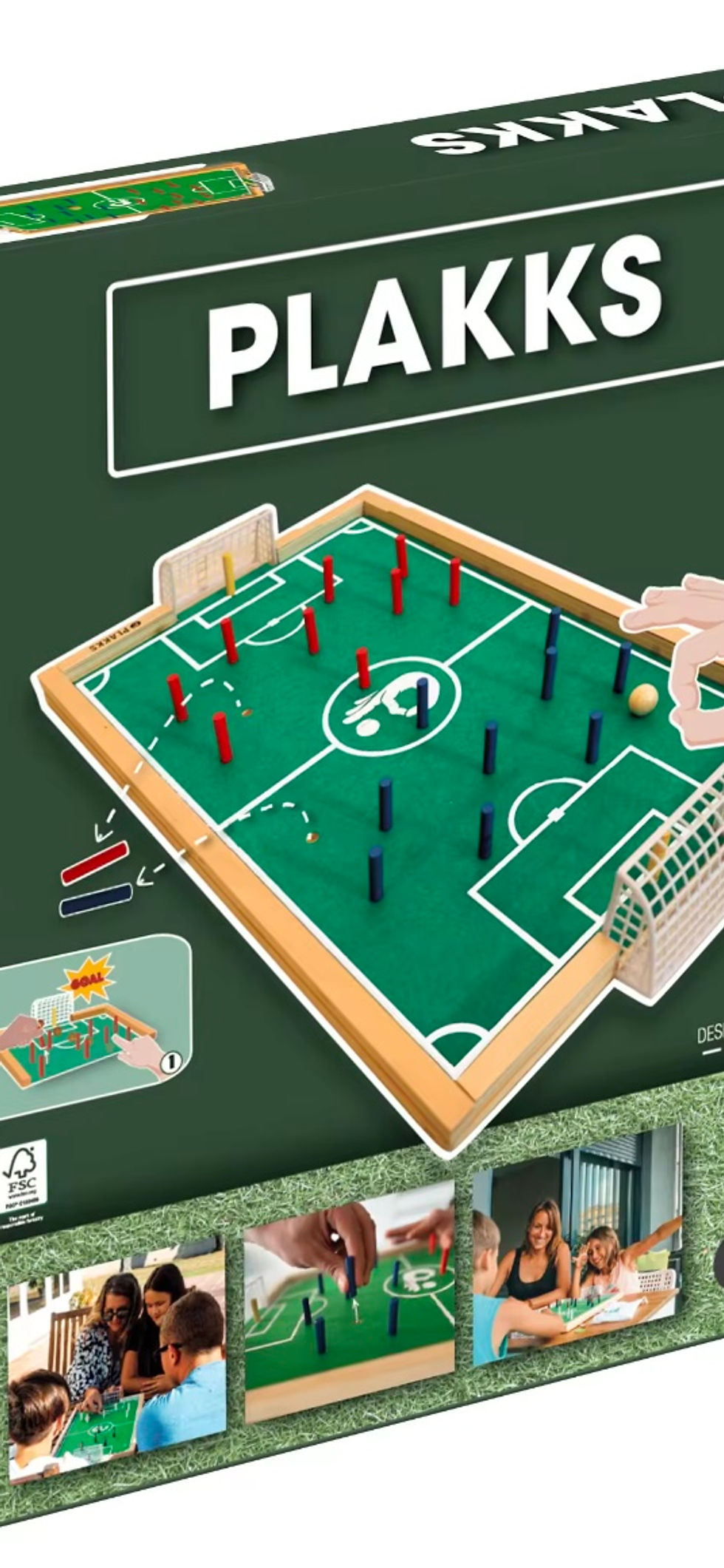 PLAKKSスペイン発、木製、サッカーボードゲーム PLAKKSスペイン発