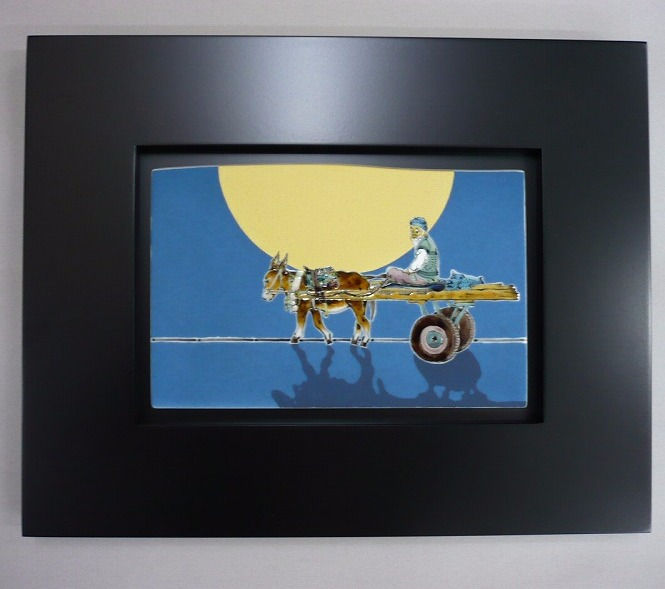 未使用 九谷焼 九谷色絵 武腰一憲 『巧雀』 ぐい吞み 盃 干支大