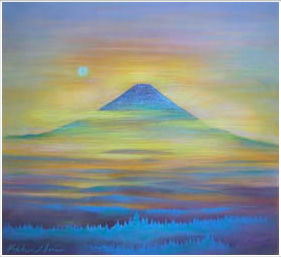 石井清「夜明け」富士山 ジクレーサイン入り28/200