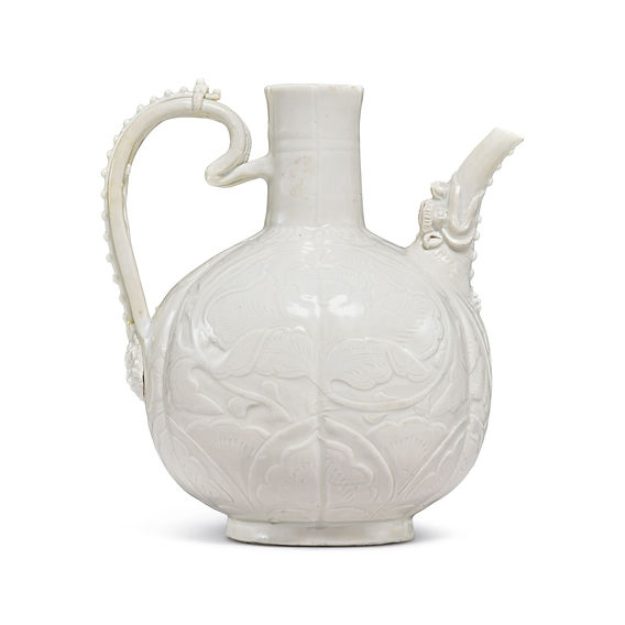 宋時代 定窯 白磁瓜形壺 青白磁 茶入 茶道具 水指 水差し(F-94) 宋時代