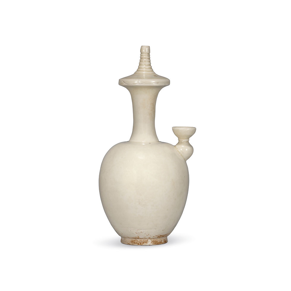 骨董品 陶芸 陶器 白磁器 作品 白磁条文深鉢 台湾陶芸家 蔡暁芳