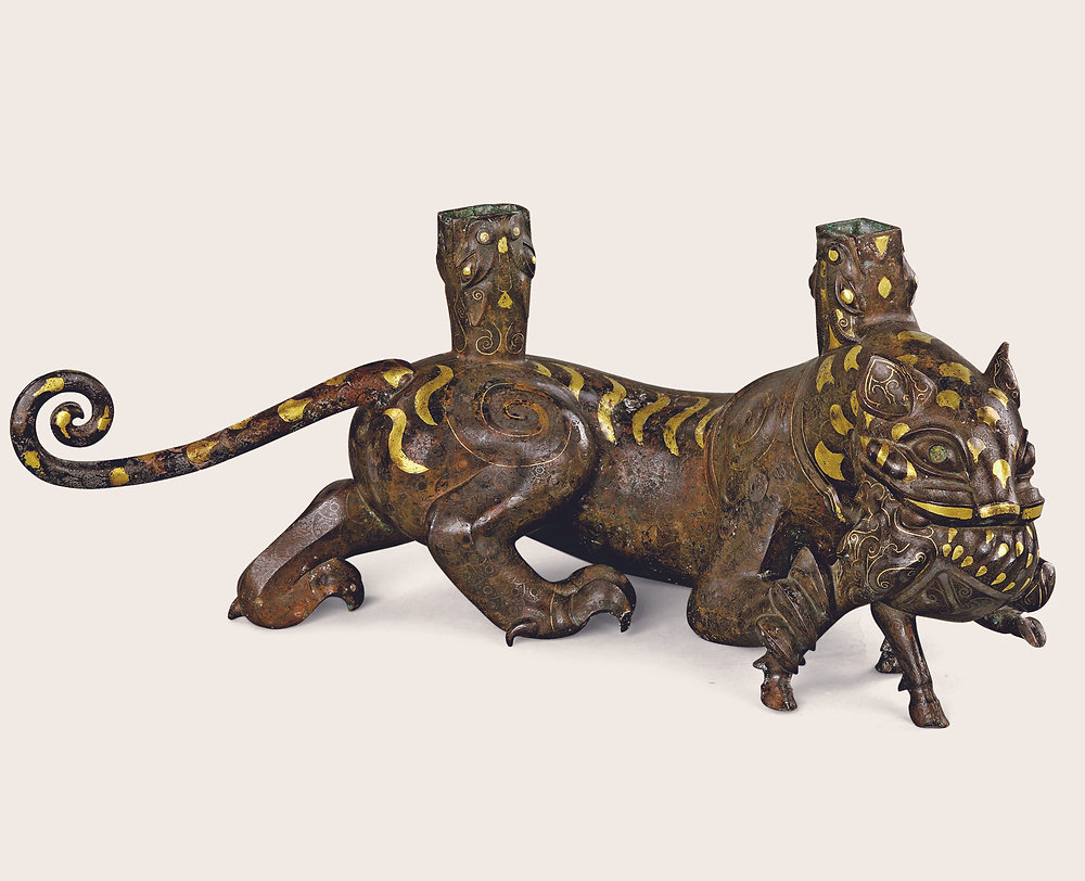 青銅筆記Vol.14 中山王墓：錯金銀虎噬鹿銅屏風座- Warring State