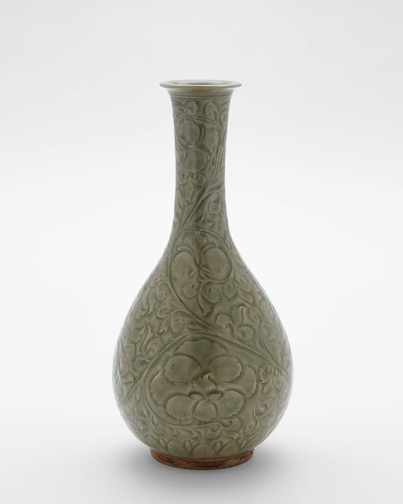 耀州窯刻花福鹿斗笠碗 唐物 古賞物 茶道具 煎茶碗 中国古美術 骨董品