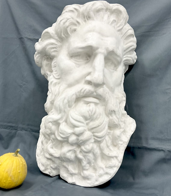 10月の石膏像 モーゼ大顔面