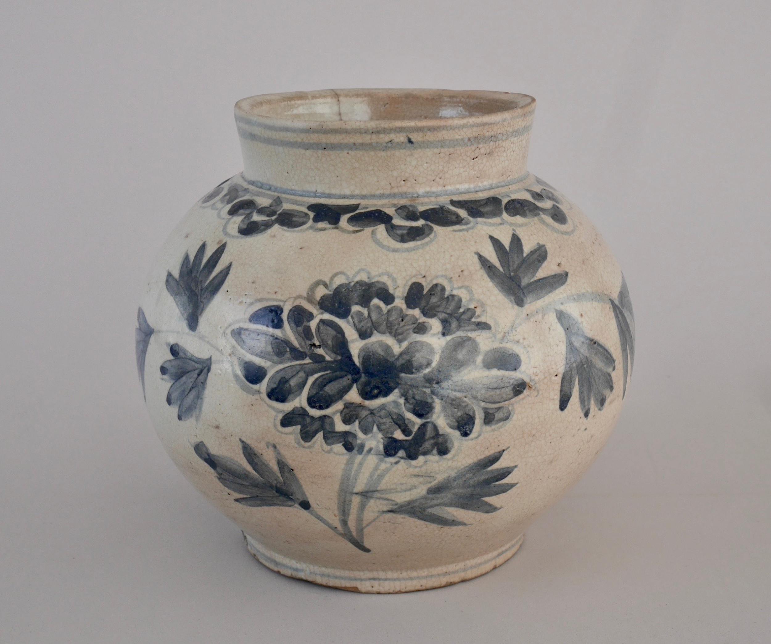 朝鮮美術 李朝 高麗青磁 碗口瓶 V R8024C 朝鮮美術 李朝 高麗青磁 碗口