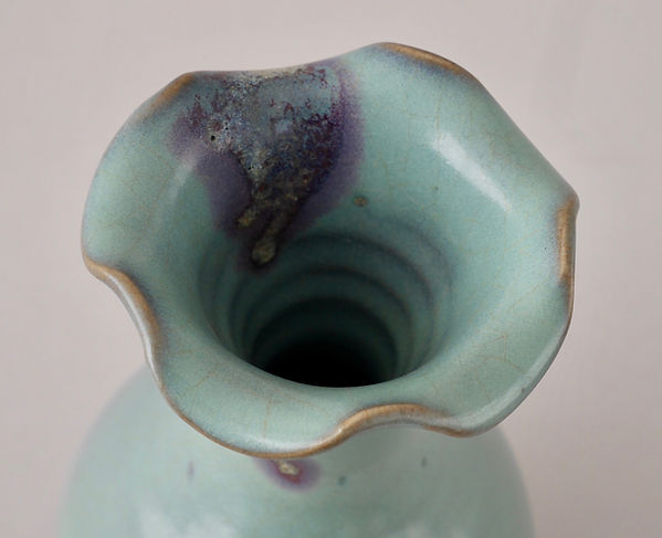 鈞窯天藍釉紫斑陵花盤 宋時代 唐物 中国古玩 中国美術