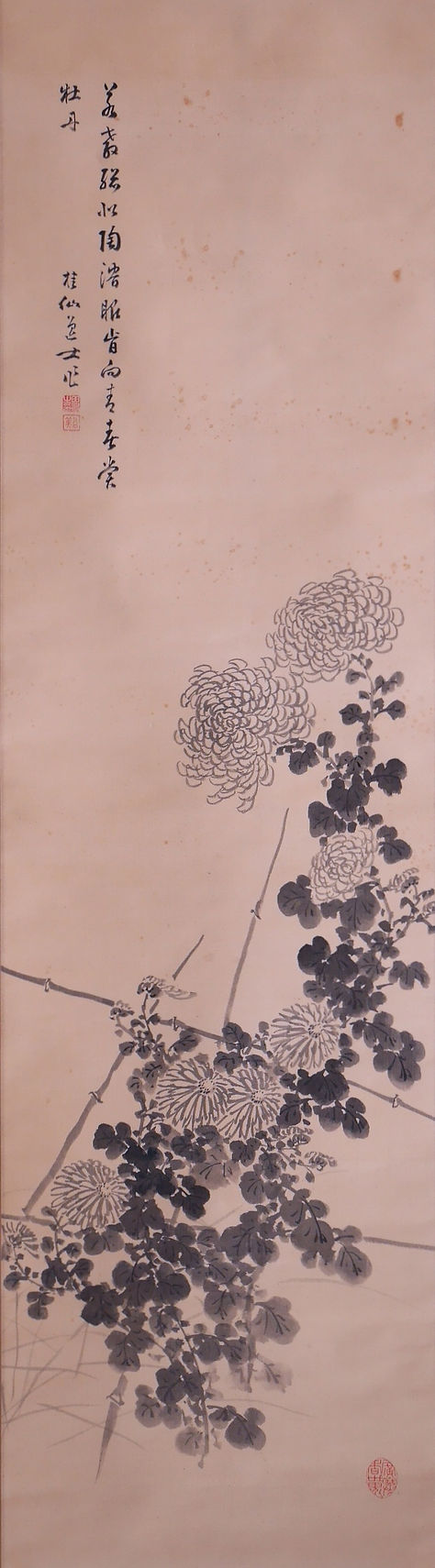 日本美術 書画・掛軸 | 水墨菊花図 池田桂仙 | Gallery陽々youyou | 山梨