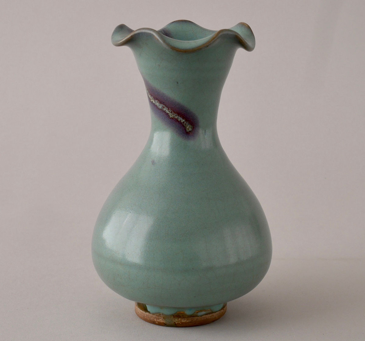 中国古美術 元時代 鈞窯 窯変釉 天青釉紫紅斑盤 辰砂皿 名品珍品(A-34