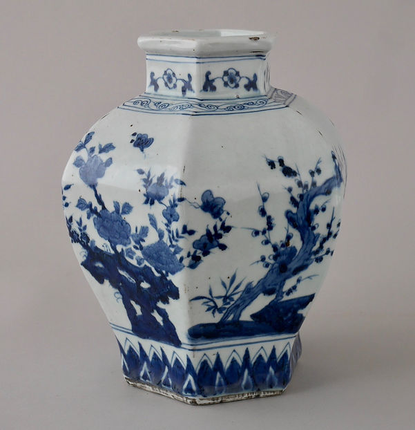 中国古美術品 明の時代 染付 青花 仙人神獣文 香炉10✖️8cm 中国古