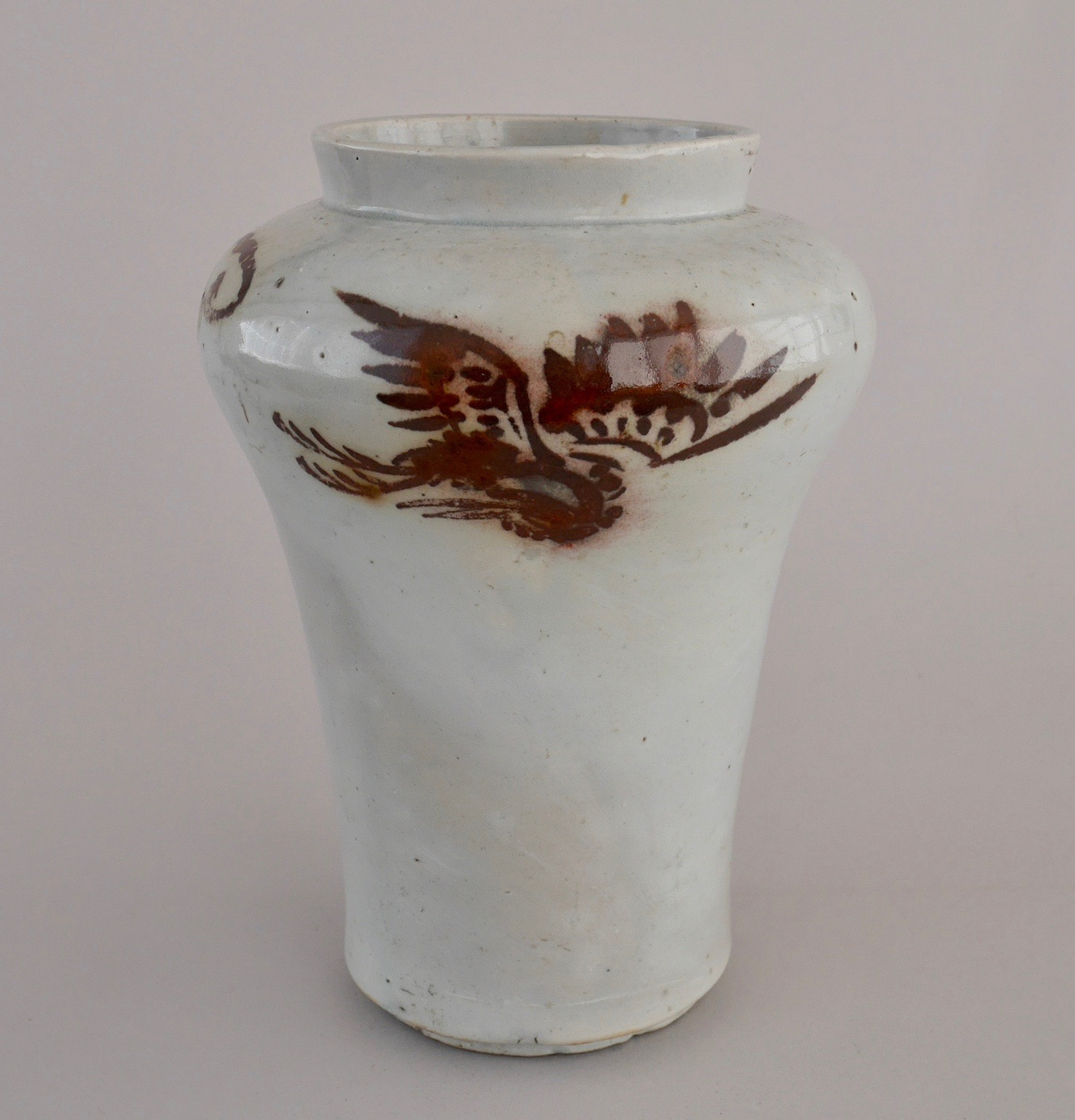 李朝 古美術 青華白磁 花文壺 ri1001-1s.jpg