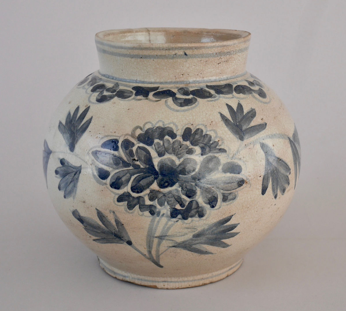 花瓶□李朝 白磁 花器 丸壺 古玩 唐物 中国 古美術 時代物 骨董品